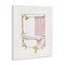 Stupell Industries Simple Bathtub with Bow Canvas Design by Janet Tava
